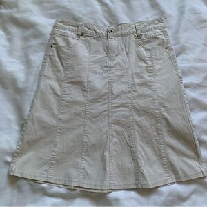 L.A. Blues Tan Knee-Length A-Line Skirt